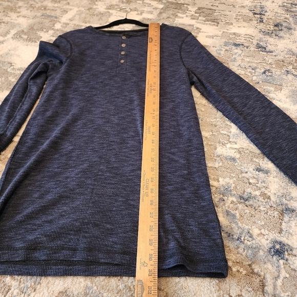 Rock and Republic XL Tall Navy Blue Long Sleeve Henley Shirt - Picture 15 of 15